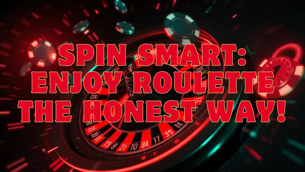 illustration text 'spin smart: enjoy roulette in honest way!