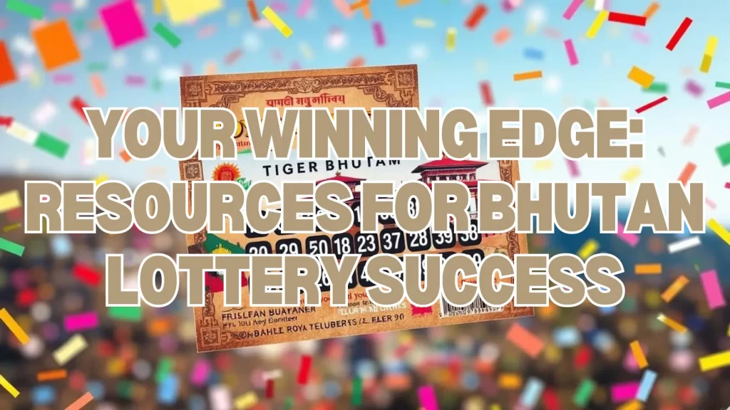 illustration text 'Your Winning Edge: Resources for Bhutan Lottery Success'