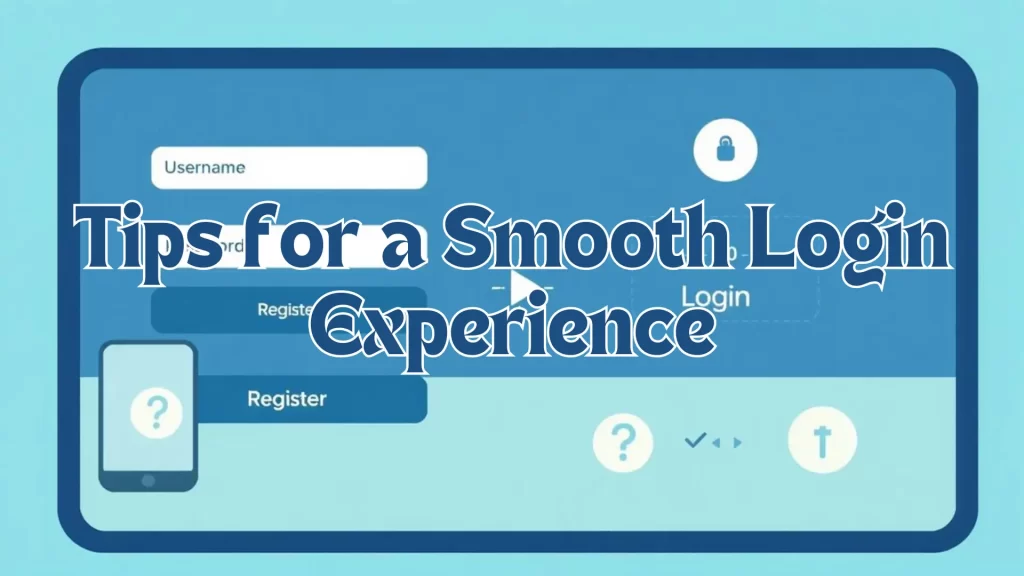 illustration text 'tips for smooth login experience'